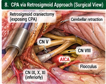 Retrosigmoid CPA view